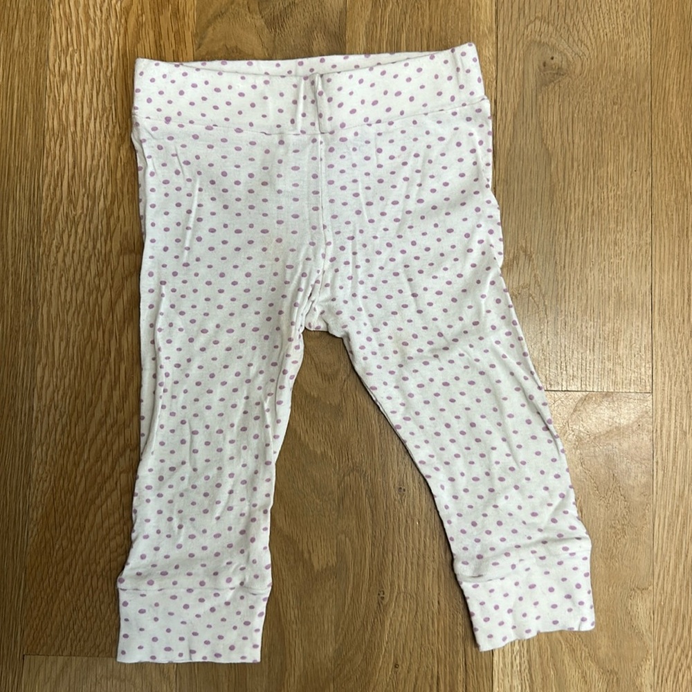 Milkbarn leggings size 12-18 in polka dots - used, organic cotton